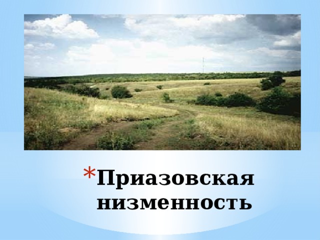 Приазовская низменность 