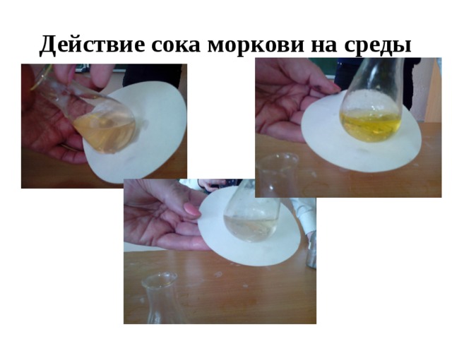 Действие сока моркови на среды 