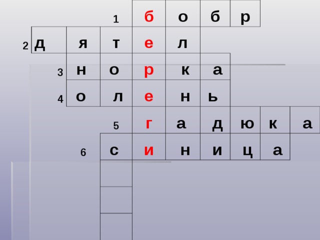 2     д 3 я 1 4 н  б т о  е о  о  р    л л б 6 5 е   к   р с  г   н   а   и ь  а    д   н   и   ю   к    ц   а   а 