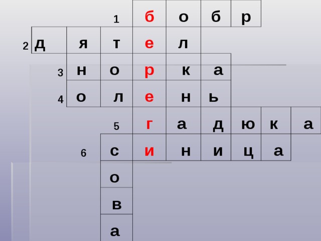 2     д я 3 1 4 н  б т о  о  е о  р    л л б 6 е 5     к р с  г   а   н   о  и ь  а  в   д   н а    и   ю     ц к    а   а 
