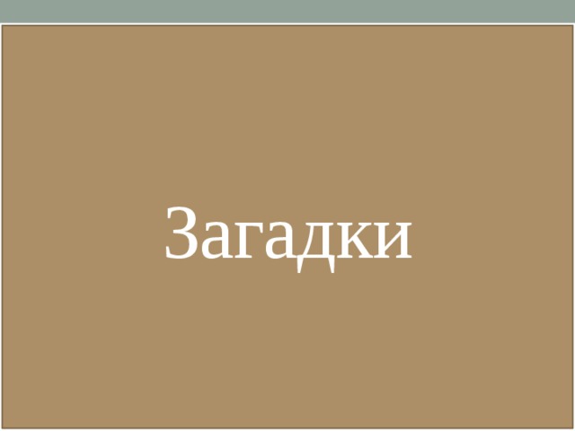 Загадки 