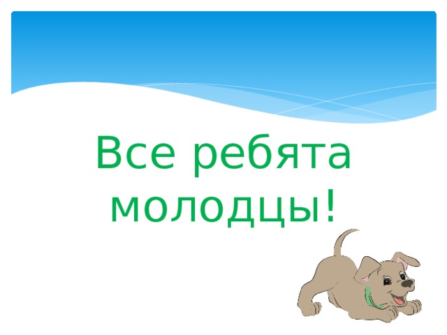 Все ребята молодцы! 