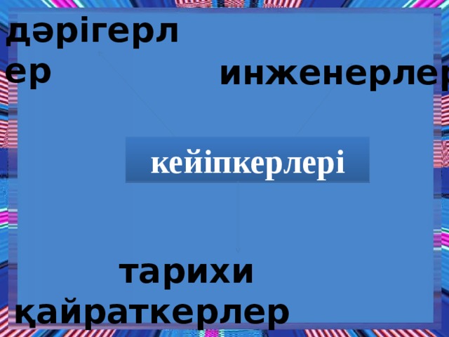  дәрігерлер  инженерлер кейіпкерлері  тарихи қайраткерлер  