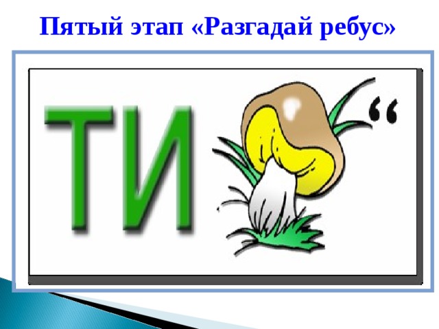 Пятый этап «Разгадай ребус» 