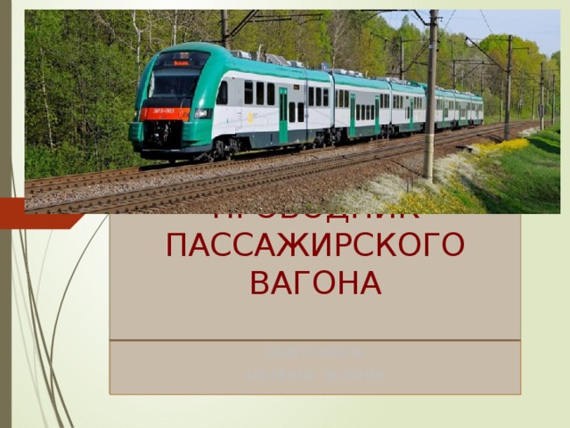 проводник пассажирского вагона   Подготовила Апетёнок Валерия 