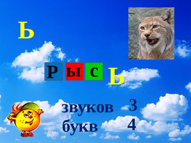 Ь с ы Ь Р 3 звуков 4 букв 