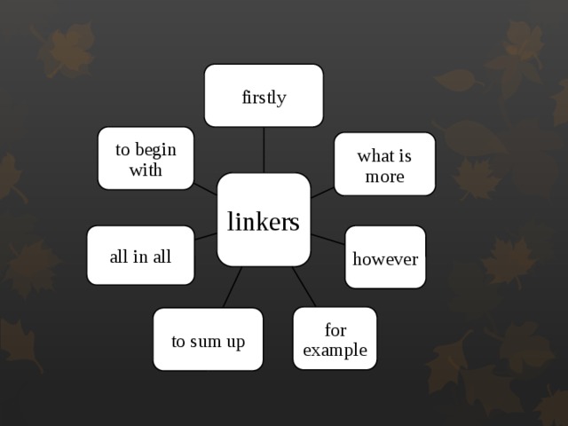 firstly to begin with what is more linkers however all in all for example to sum up 