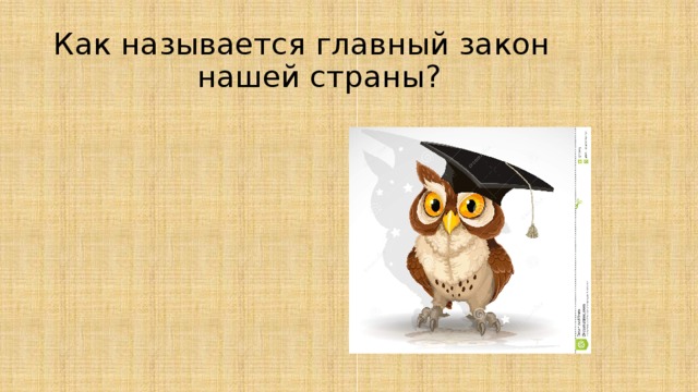 Как называется главный закон  нашей страны? 