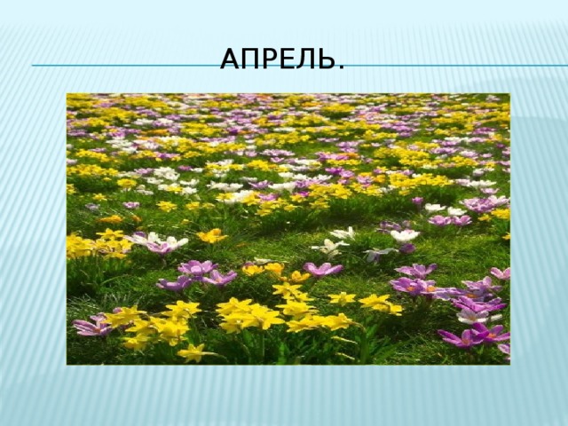 Апрель. 