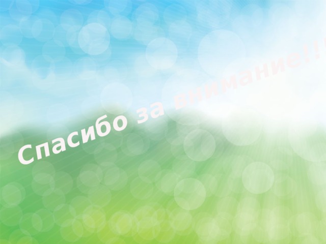 Спасибо за внимание!!! 