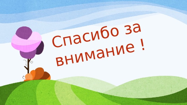 Спасибо за внимание ! 