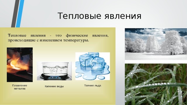 Тепловые явления 
