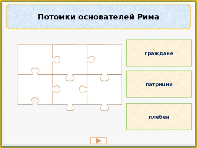 Потомки основателей Рима граждане патриции плебеи 