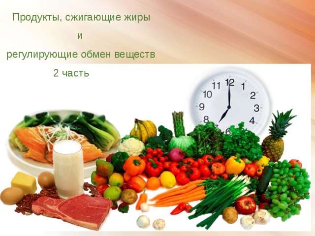  Продукты, сжигающие жиры  и регулирующие обмен веществ  2 часть 