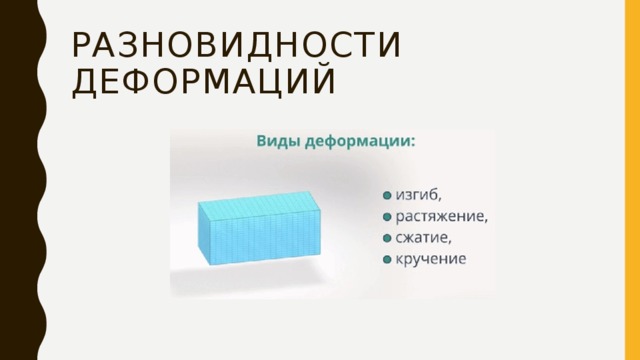 Разновидности деформаций 
