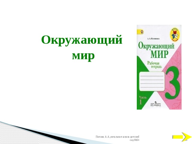 Окружающий мир Попова А.А.,начальная школа-детский сад №54  