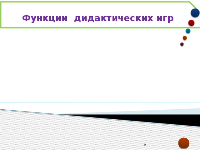 Функции дидактических игр  