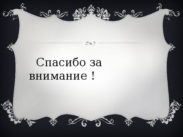  Спасибо за внимание !  