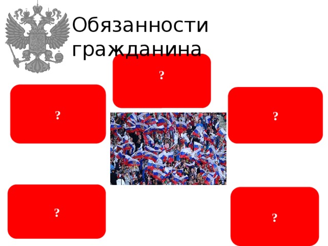 Обязанности гражданина ?  ? ? ? ? 