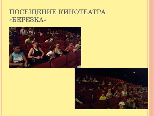 Посещение кинотеатра «Березка» 