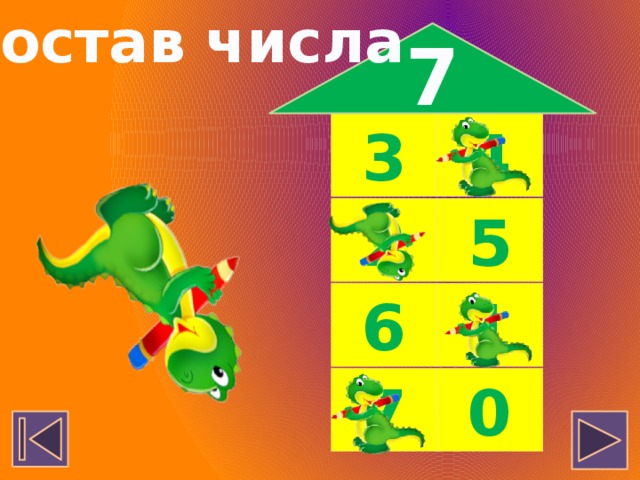 Состав числа 7 4 3 5 2 1 6 0 7 