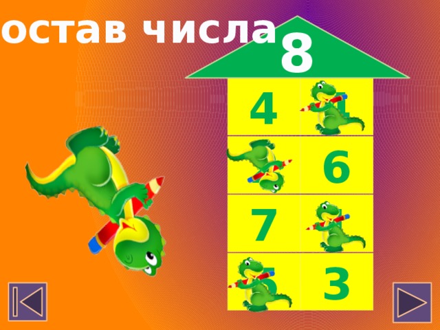 Состав числа 8 4 4 6 2 1 7 3 5 