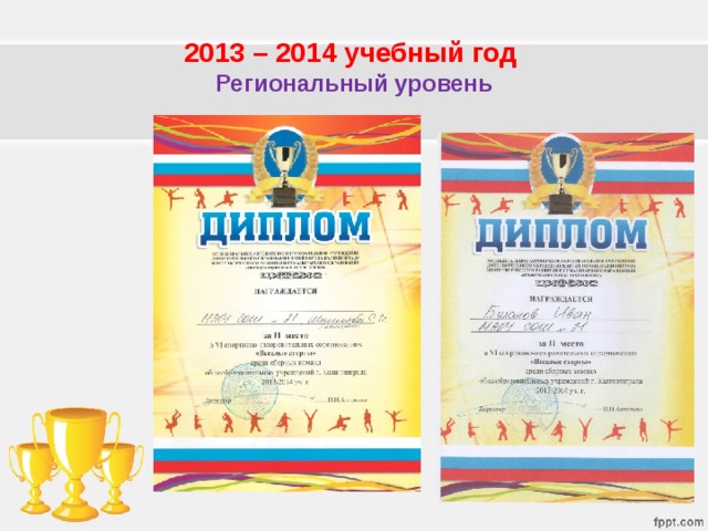 2013 – 2014 учебный год  Региональный уровень 