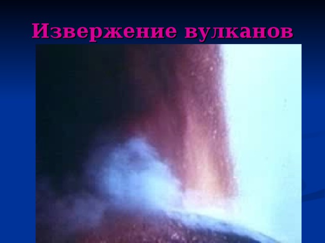Извержение вулканов 