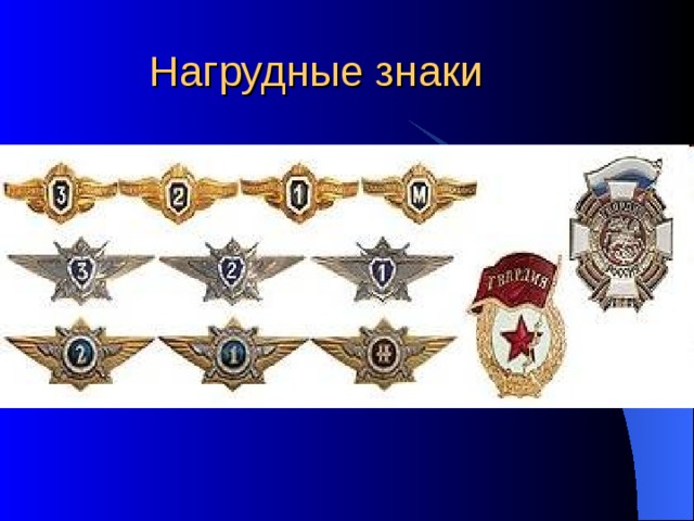  Нагрудные знаки 