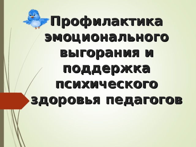  Профилактика эмоционального выгорания и поддержка психического здоровья педагогов  