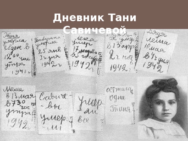 Дневник Тани Савичевой 