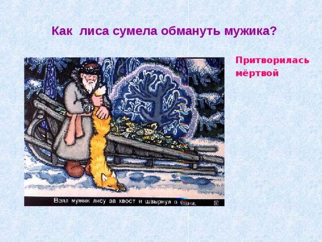 Как лиса сумела обмануть мужика? Притворилась мёртвой 