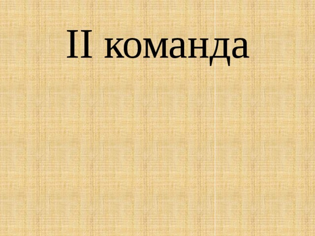 II команда   