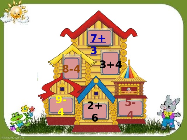 3+4 8-4 9-4 5-4 2+6 
