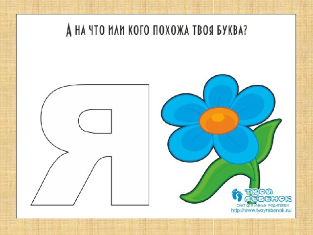 А на что или кого похожа твоя буква?  