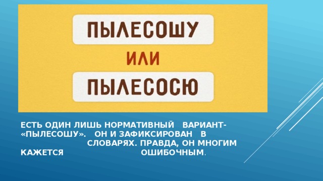 Есть один лишь нормативный вариант-  «пылесошу». Он и зафиксирован в словарях. Правда, он многим кажется ошибочным . 