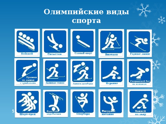 Олимпийские виды спорта  