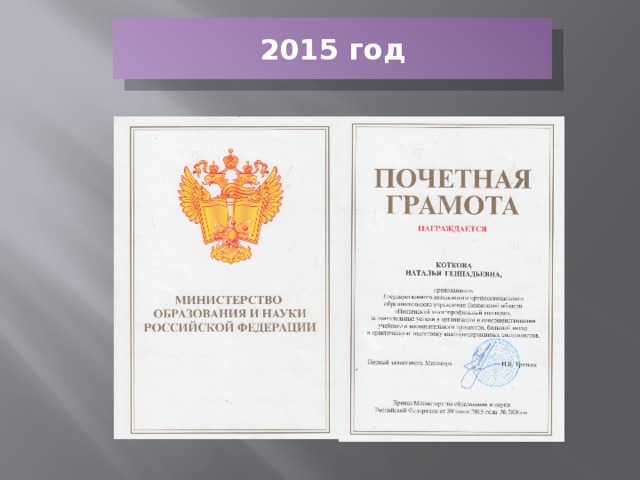 2015 год 