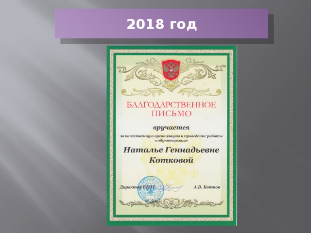 2018 год 