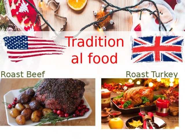 Traditional food Roast Turkey Roast Beef 