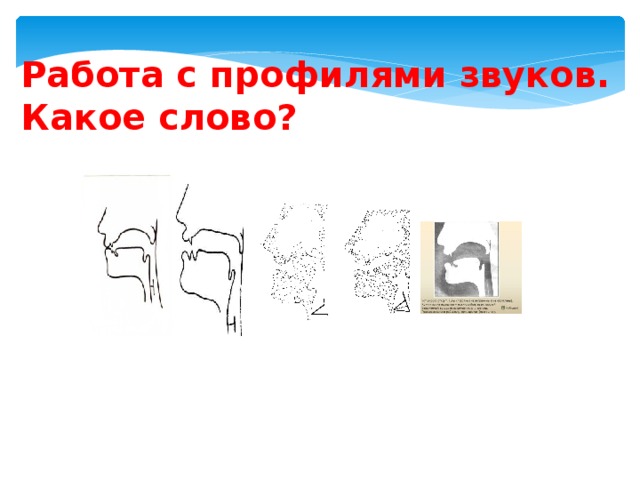 Работа с профилями звуков. Какое слово? 