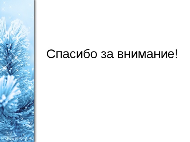 Спасибо за внимание! 