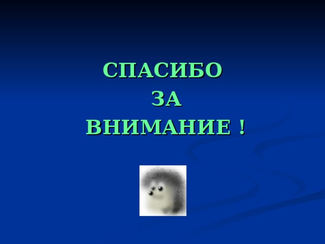 СПАСИБО  ЗА  ВНИМАНИЕ !  