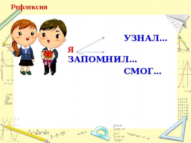 Рефлексия   УЗНАЛ… Я ЗАПОМНИЛ…  СМОГ…    