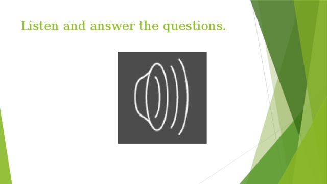 Listen and answer the questions. 