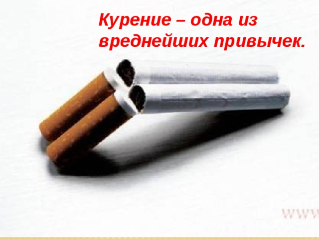 Курение – одна из вреднейших привычек. 