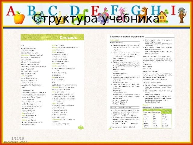Структура учебника 1/11/19 