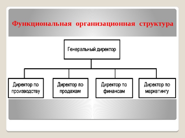 Функциональная организационная структура   