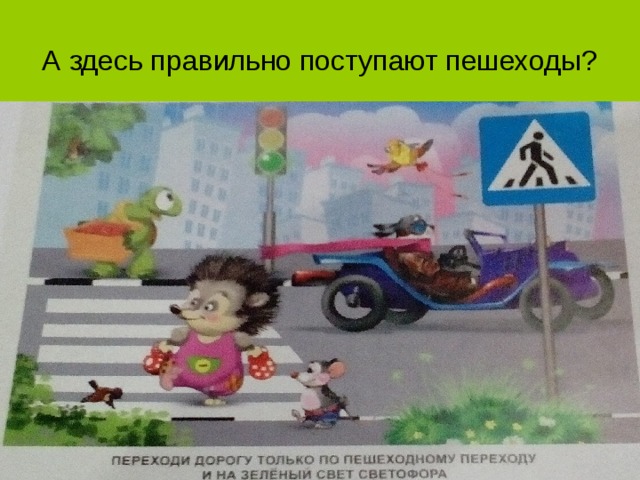 А здесь правильно поступают пешеходы? 