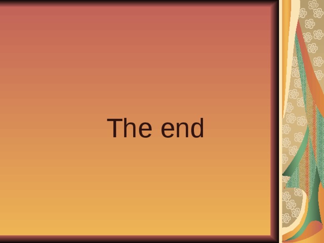 The end 